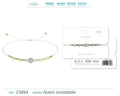 Pulsera de Hilo con Piedras Naturales y Bola de Acero Inoxidable – detalle 6