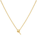 Collar de Cadena Acero color Dorado Con Cirre de Bola y Goma para CHARM - cotigo