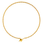 Pulsera de Cadena Acero color Dorado Con Cirre de Bola y Goma para CHARM - cotigo