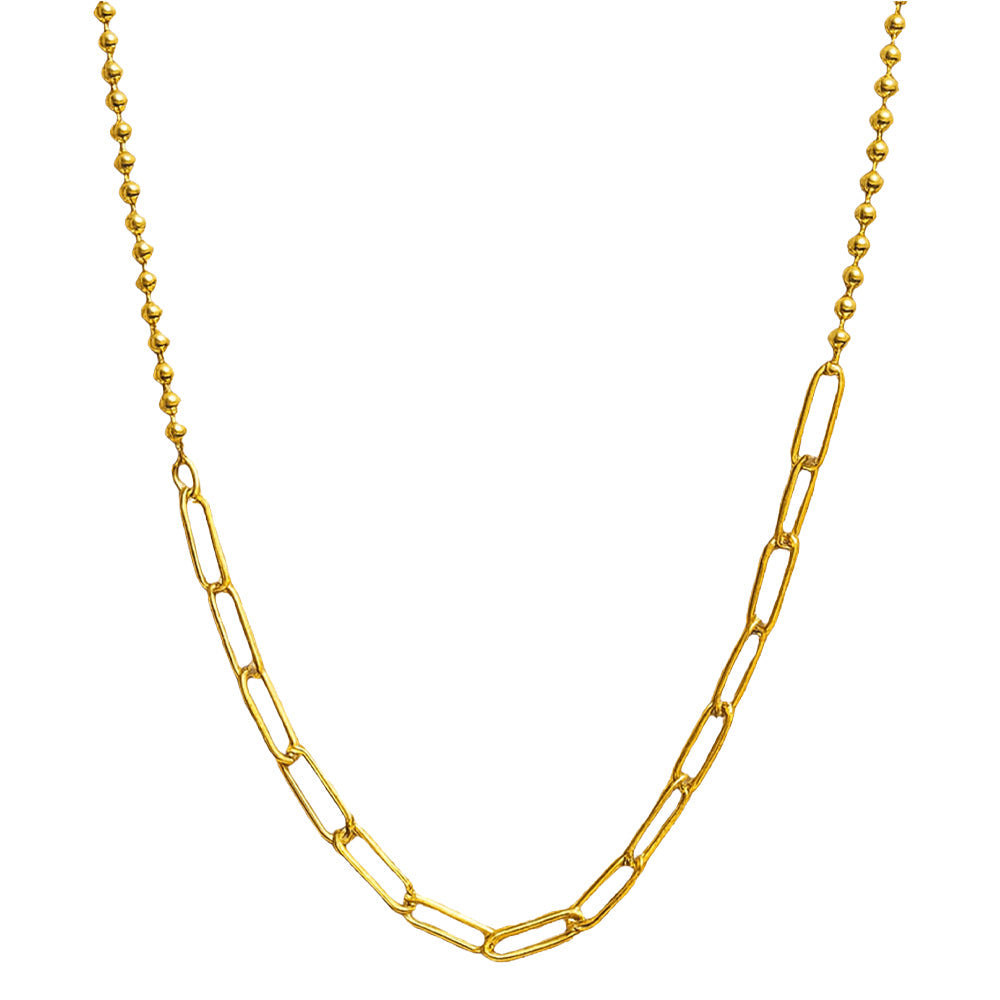 Collar de Cadena Acero color Dorado para CHARM