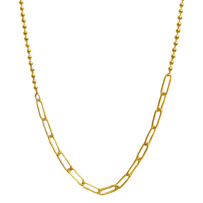 Collar de Cadena Acero color Dorado para CHARM