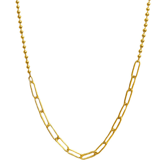 Collar de Cadena Acero color Dorado para CHARM