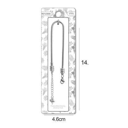 Pulsera de Cadena Acero color Plateado para CHARM