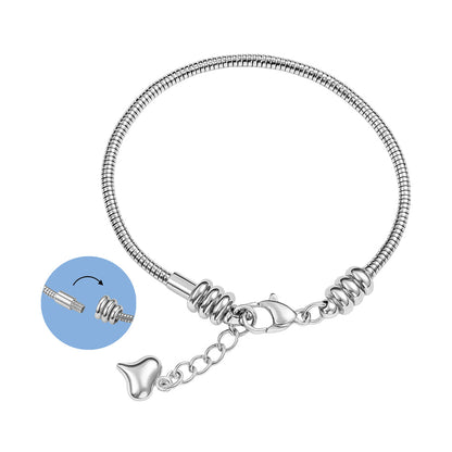 Pulsera de Cadena Acero color Plateado para CHARM