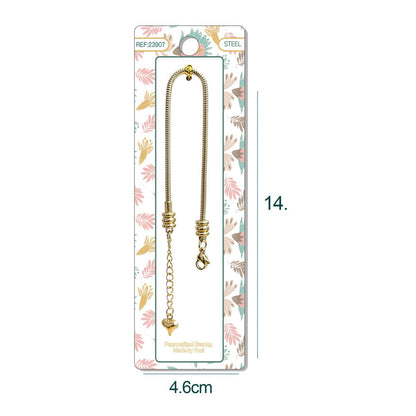 Pulsera de Cadena Acero color Dorado para CHARM