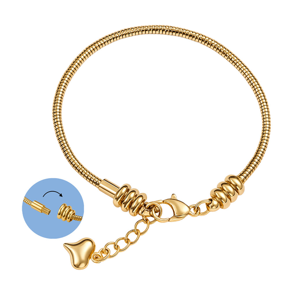 Pulsera de Cadena Acero color Dorado para CHARM