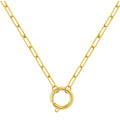Collar de Cadena Acero color Dorado para CHARM - cotigo