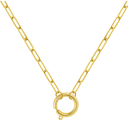 Collar de Cadena Acero color Dorado para CHARM