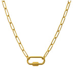 Collar de Cadena Acero color Dorado para CHARM - cotigo