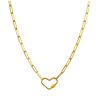 Collar de Cadena Acero color Dorado para CHARM