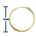 Pendiente de Aro Acero 16mm color Dorado para CHARM - cotigo