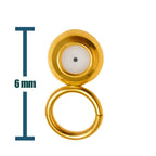 Bola 4mm Acero color Plateado con Goma y Arito para CHARM - cotigo