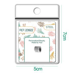 CHARM 6mm Acero Plateado con Agujero 3mm con Circonita para Cadena de Serpiente - cotigo