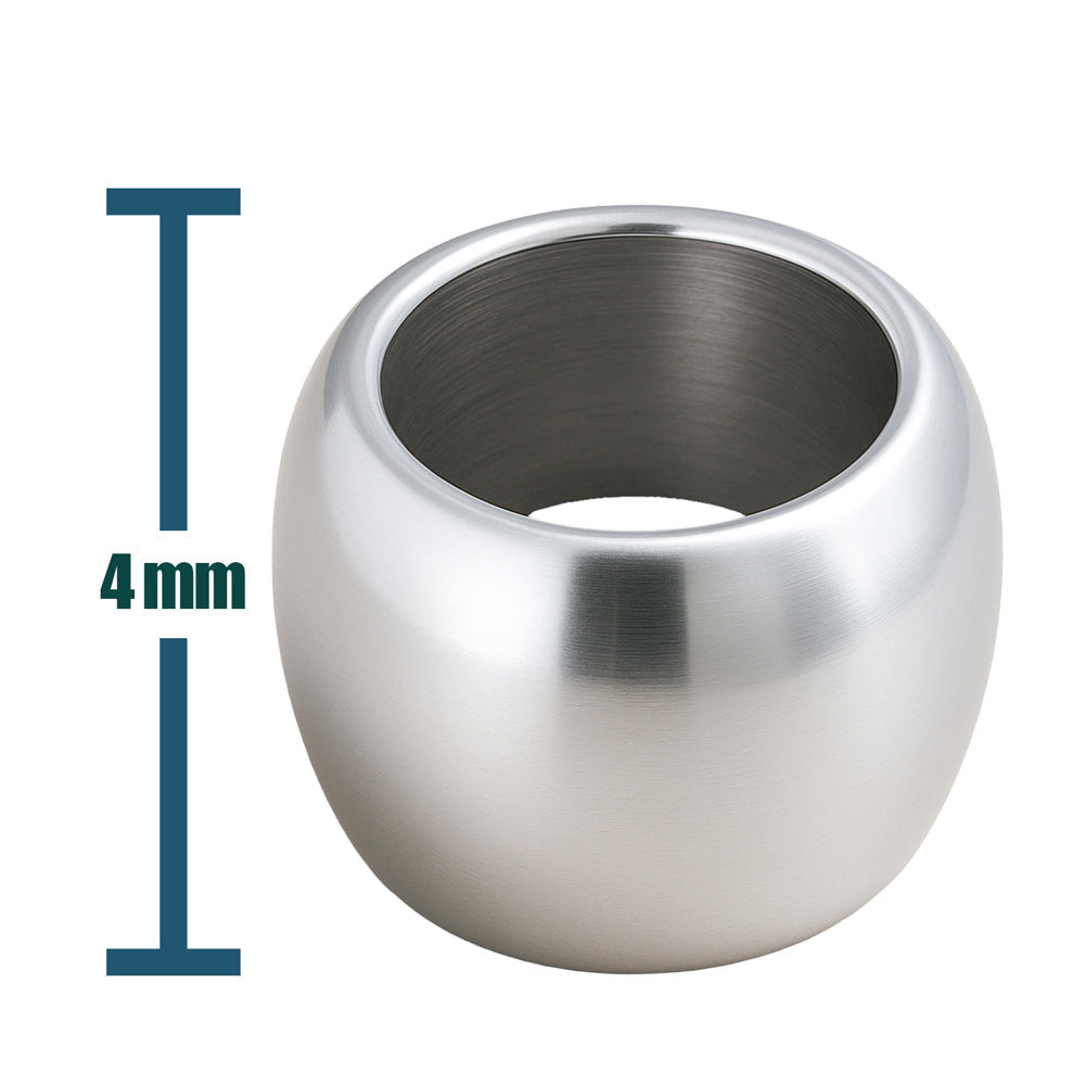 CHARM de Bola 6mm Acero Plateado con Agujero 3mm para Cadena de Serpiente