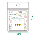 CHARM de Bola 6mm Acero Dorado con Agujero 3mm para Cadena de Serpiente - cotigo