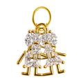 CHARM de Cobre Chapado Oro 14K con Circonita - cotigo