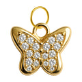 CHARM de Cobre Chapado Oro 14K con Circonita - cotigo