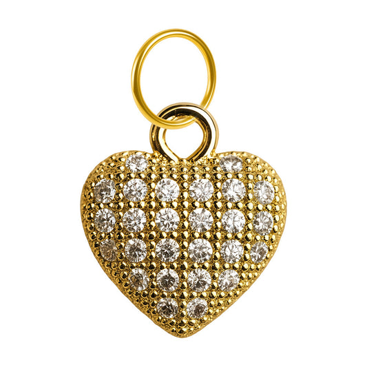 CHARM de Cobre Chapado Oro 14K con Circonita