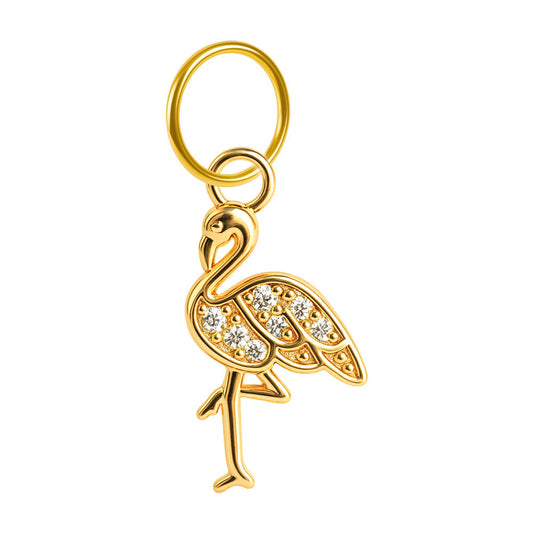 CHARM de Cobre Chapado Oro 14K con Circonita
