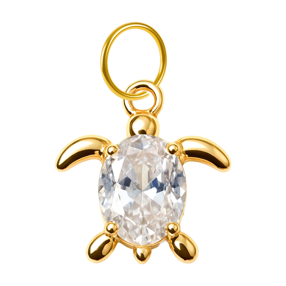 CHARM de Cobre Chapado Oro 14K con Circonita - cotigo
