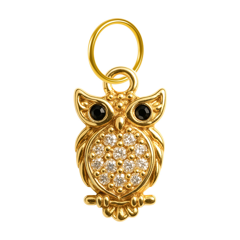 CHARM de Cobre Chapado Oro 14K con Circonita - cotigo