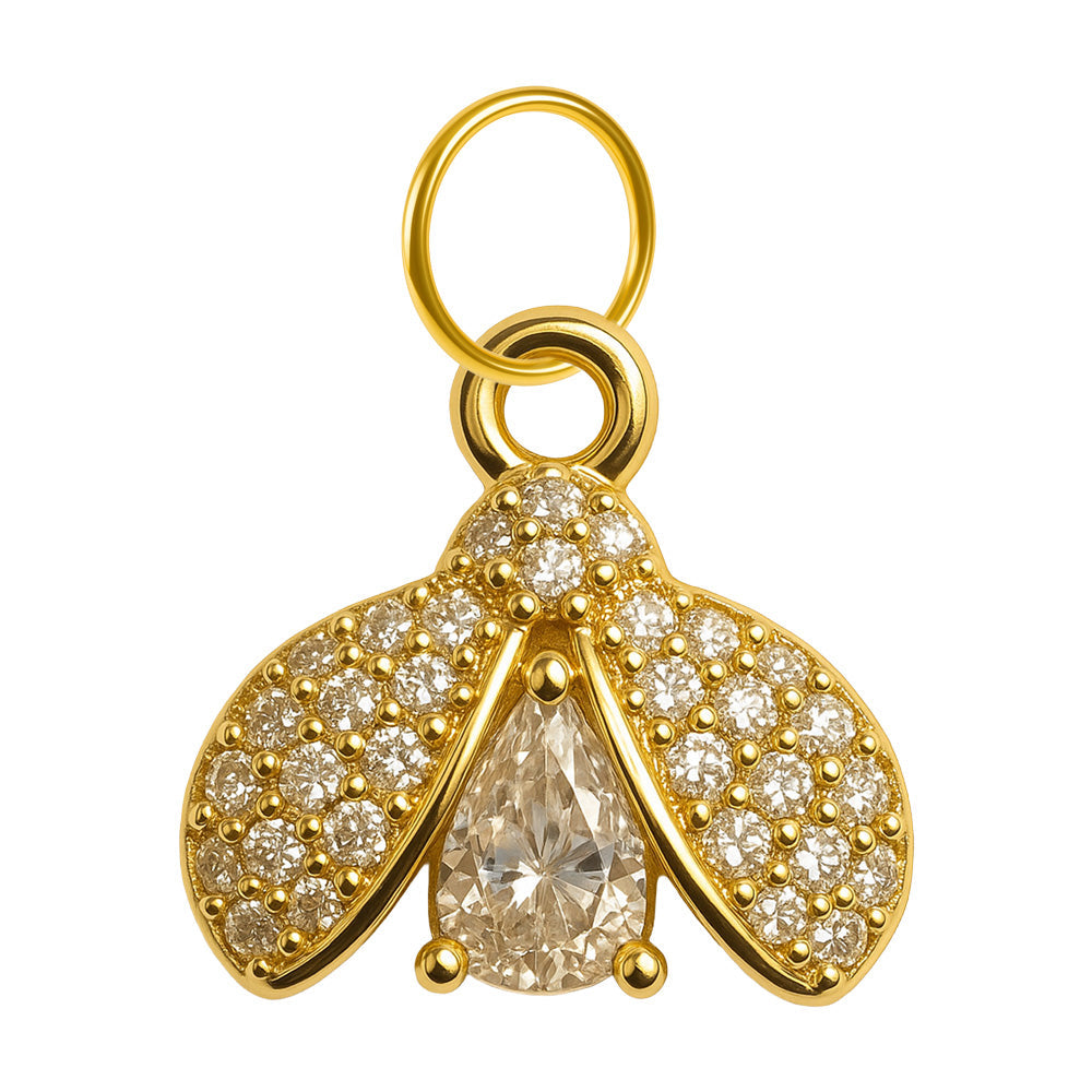 CHARM de Cobre Chapado Oro 14K con Circonita - cotigo