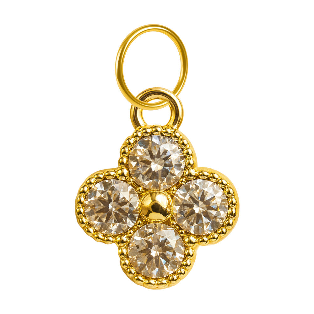 CHARM de Cobre Chapado Oro 14K con Circonita - cotigo