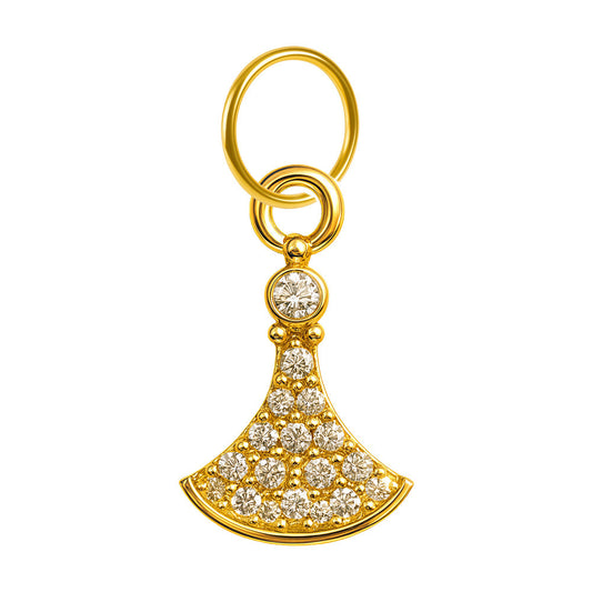 CHARM de Cobre Chapado Oro 14K con Circonita