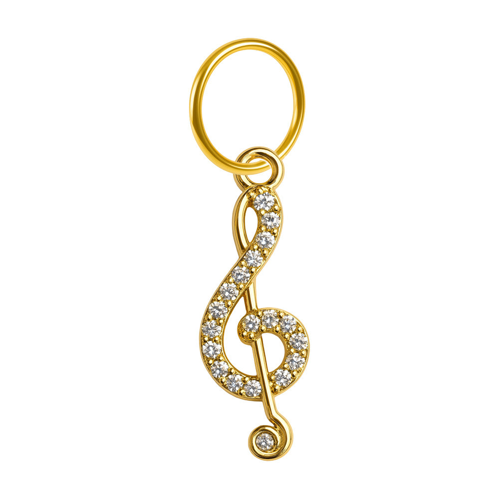 CHARM de Cobre Chapado Oro 14K con Circonita - cotigo