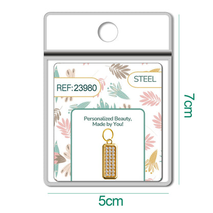 CHARM de Cobre Chapado Oro 14K con Circonita