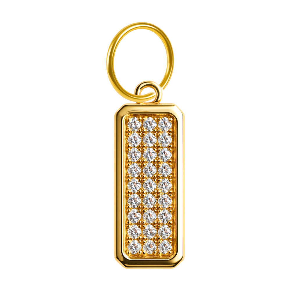 CHARM de Cobre Chapado Oro 14K con Circonita - cotigo