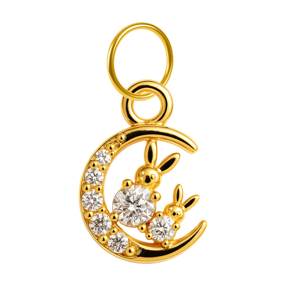 CHARM de Cobre Chapado Oro 14K con Circonita - cotigo