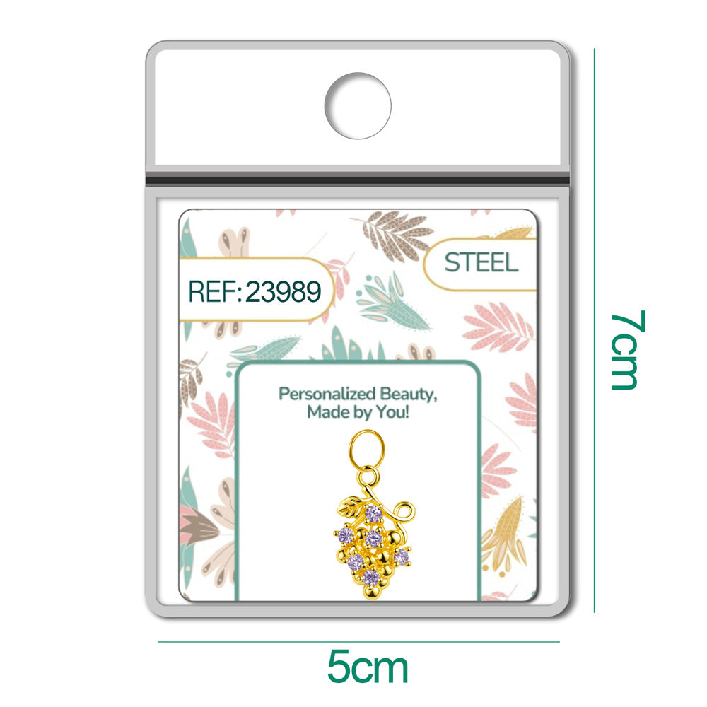 CHARM de Cobre Chapado Oro 14K con Circonita - cotigo
