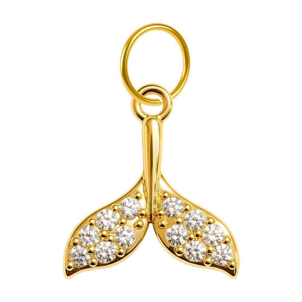 CHARM de Cobre Chapado Oro 14K con Circonita - cotigo