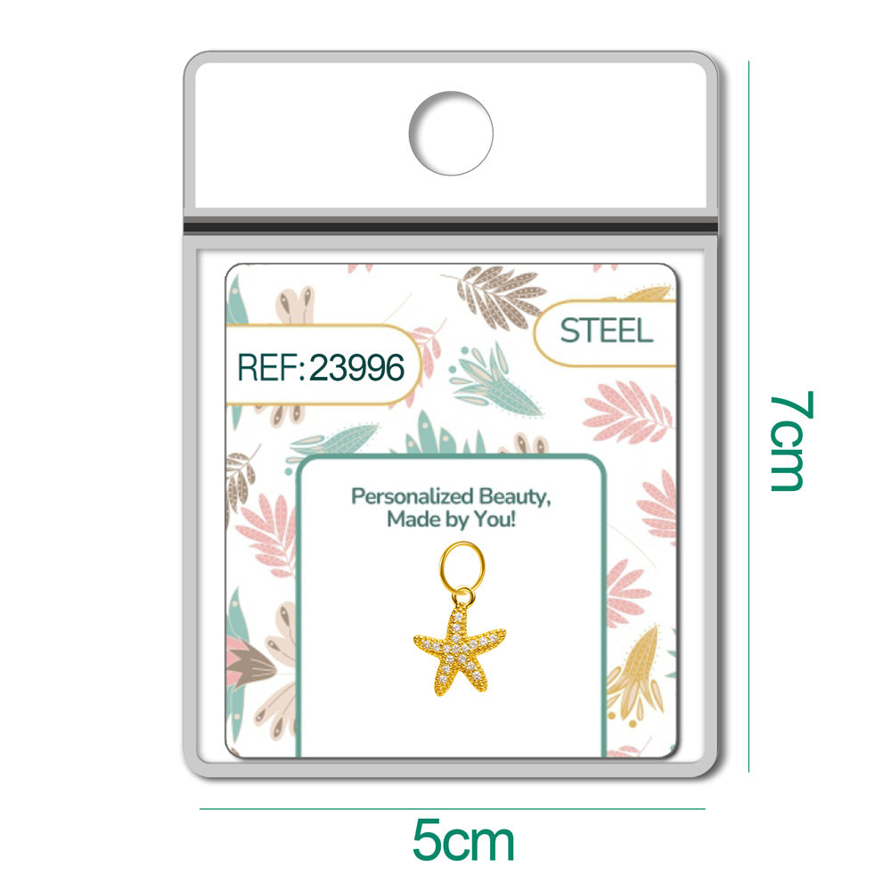CHARM de Cobre Chapado Oro 14K con Circonita - cotigo