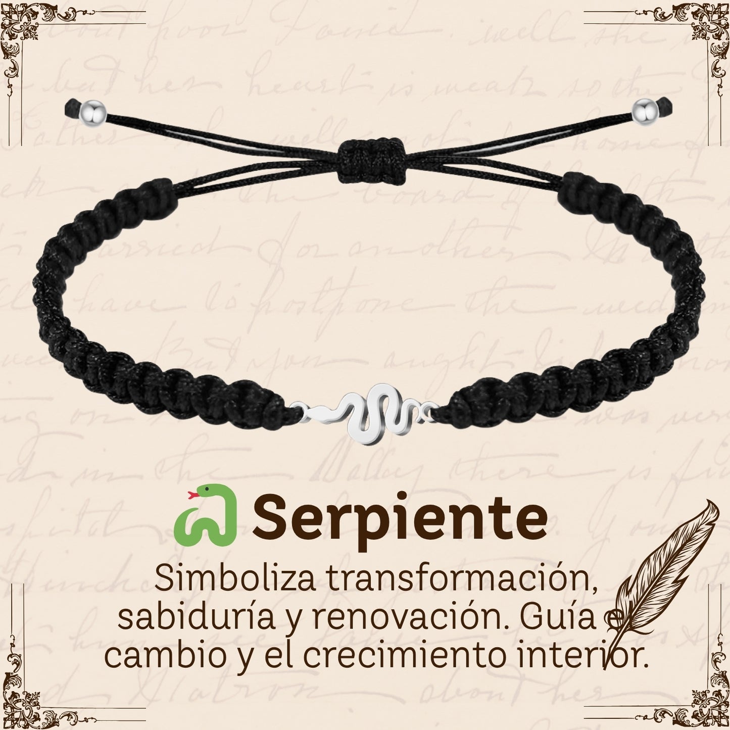 Pulsera Hilo Destino Hecho a Mano 🧵 con Amuleto de Suerte y Protección 🍀 en Acero Inoxidable 💎