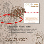 Pulsera 7 nudos con Virgen Covadonga con Silueta La Santina Acero - cotigo