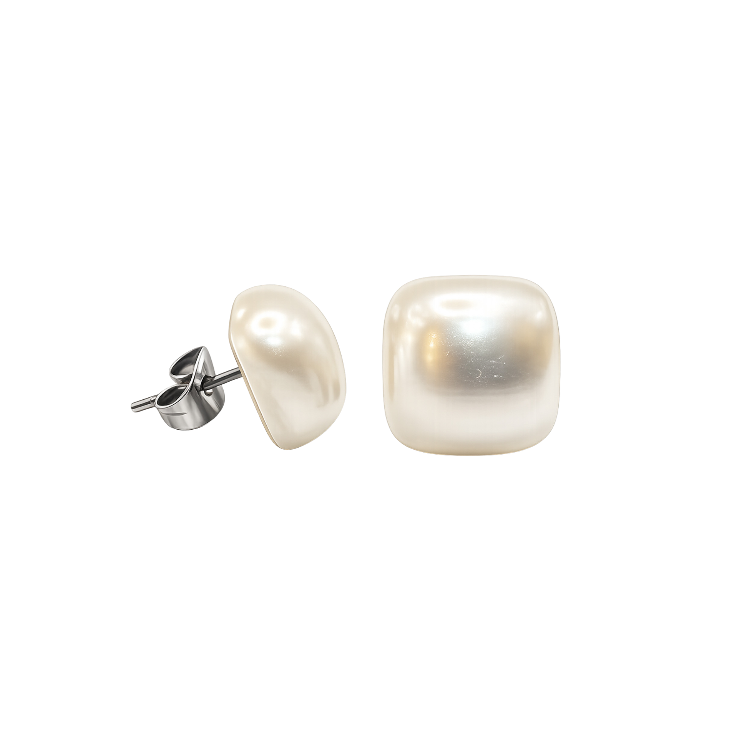 Pendientes de Perlas Cuadrado