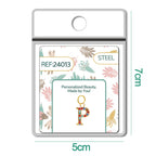CHARM de Letra P Acero color Dorado con Circonita - cotigo