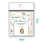 CHARM de Número 6 Acero color Dorado con Circonita - cotigo