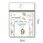 CHARM de Número 9 Acero color Dorado con Circonita - cotigo