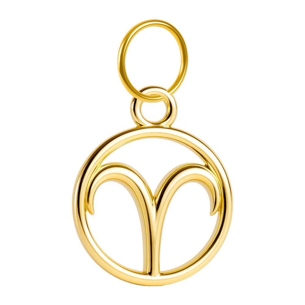 CHARM de Zodíaco Áries Acero color Dorado