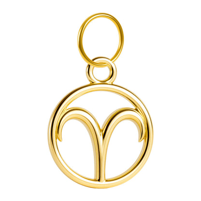 CHARM de Zodíaco Áries Acero color Dorado