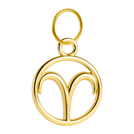 CHARM de Zodíaco Áries Acero color Dorado