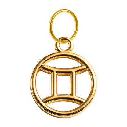 CHARM de Zodíaco Gémeos Acero color Dorado