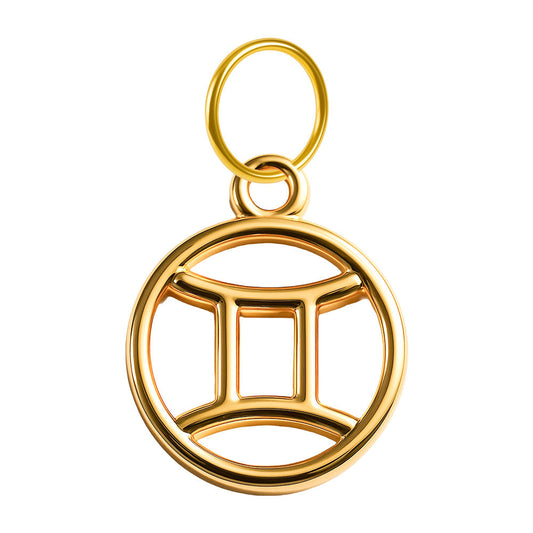 CHARM de Zodíaco Gémeos Acero color Dorado