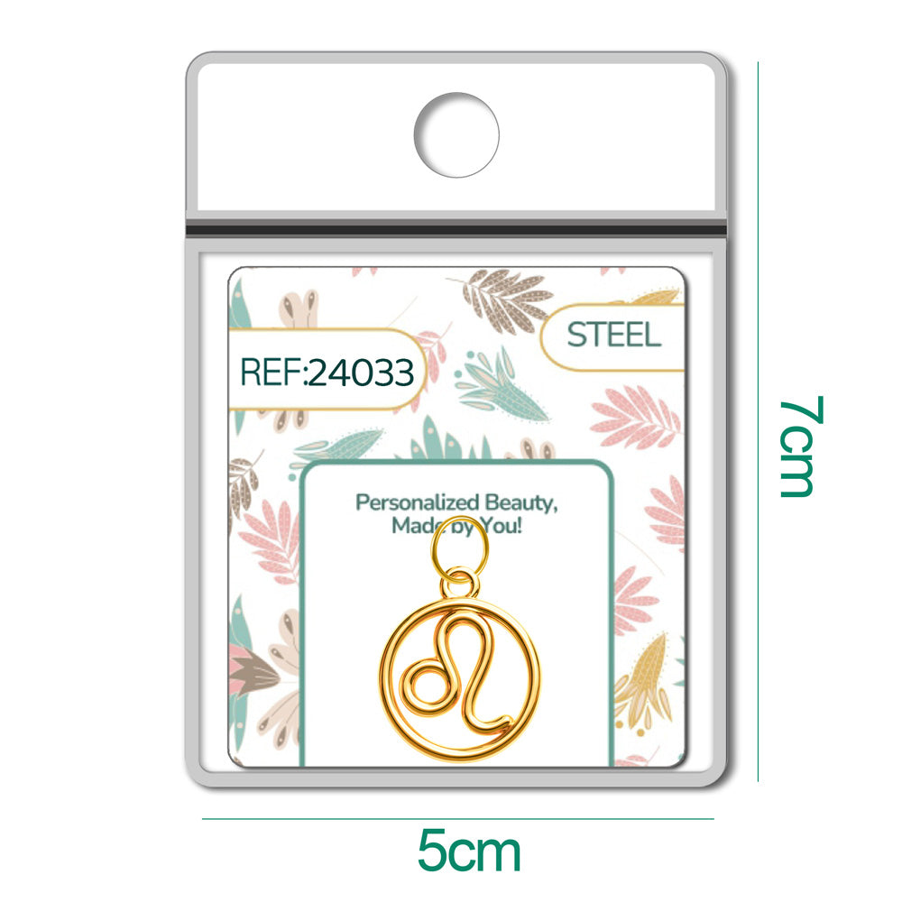 CHARM de Zodíaco Leão Acero color Dorado - cotigo