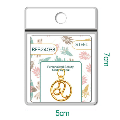 CHARM de Zodíaco Leão Acero color Dorado