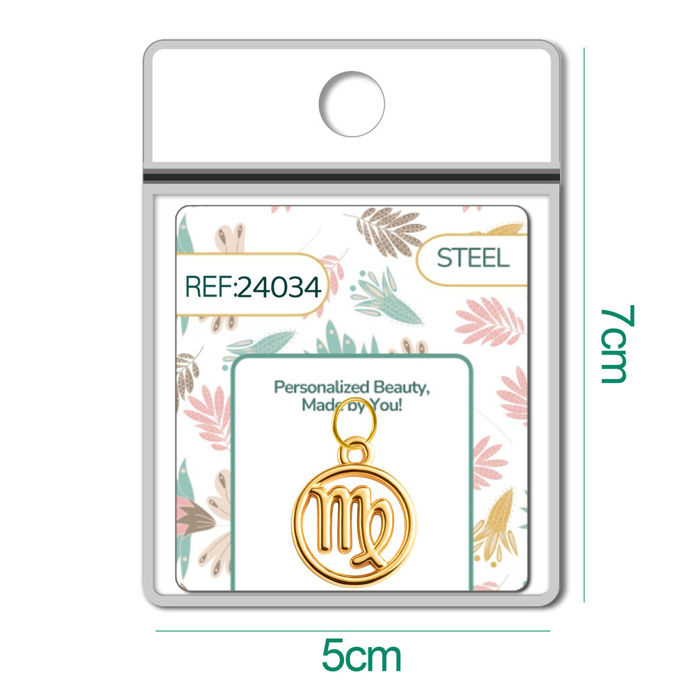 CHARM de Zodíaco Virgem Acero color Dorado - cotigo