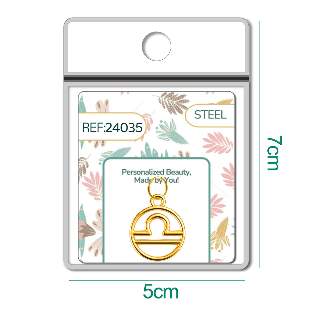CHARM de Zodíaco Balança Acero color Dorado - cotigo